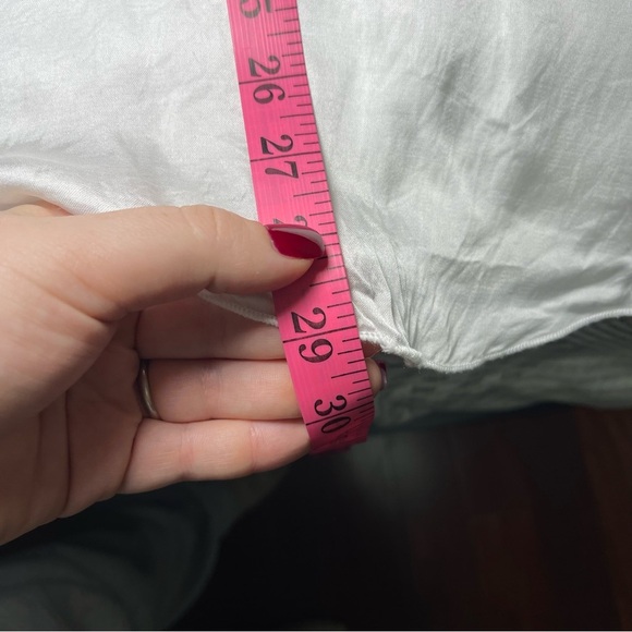 M Made in Italy White Linen Blend Asymmetrical Tunic Top Boho Minimalist size XL - Picture 9 of 9